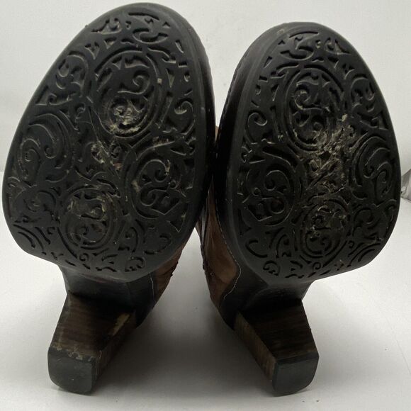 Clarks Brown Leather Harness Heel Ankle Boots - Picture 8 of 8